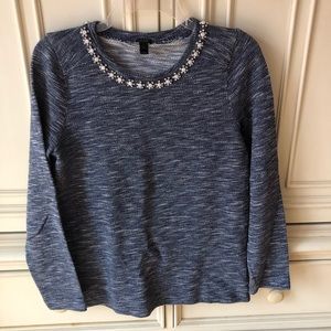 Women’s J.Crew top with beading at neckine